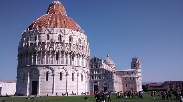 The leaning tower of Pisa