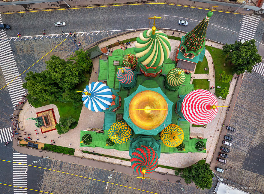 The unique architecture of Saint Basil's Cathedral in Moscow