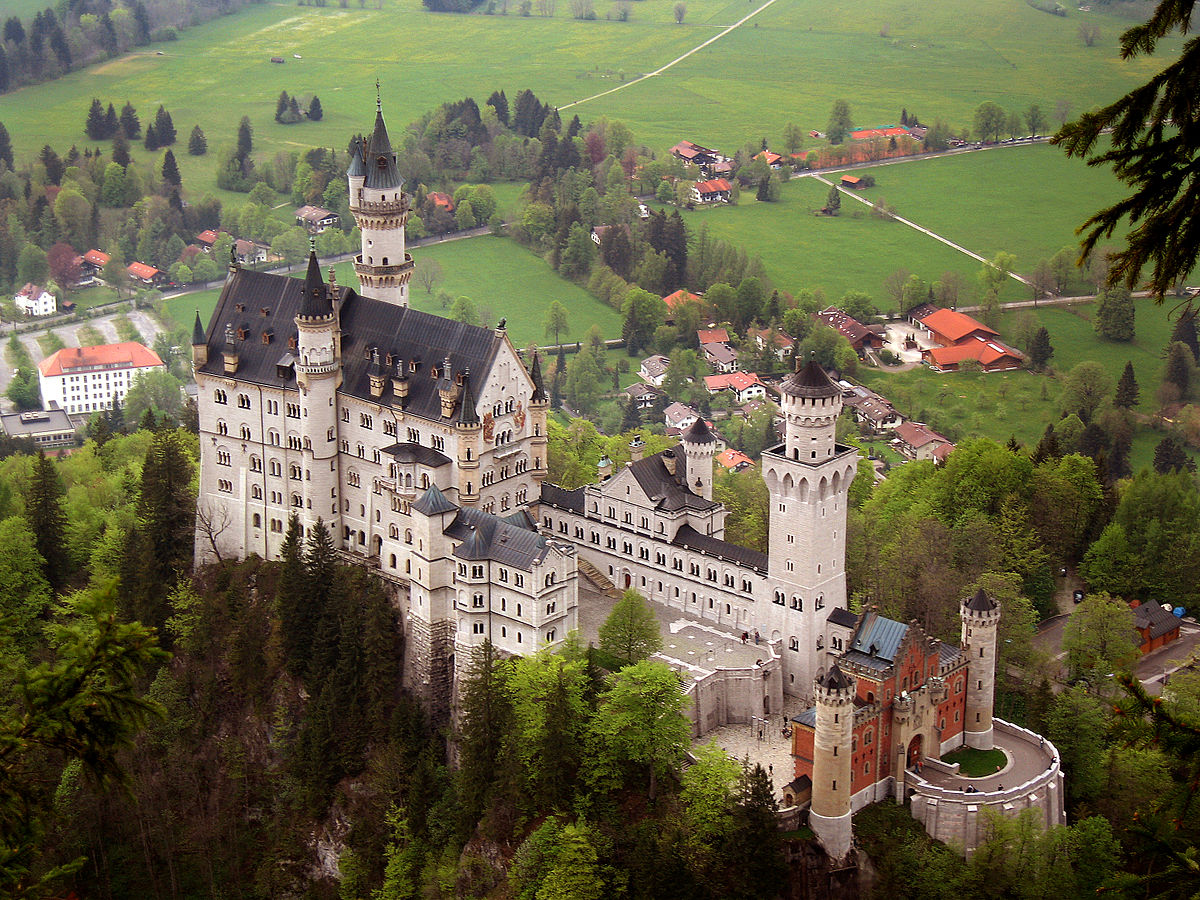 Neuschwanstein, The castle of the fairy-tale king in Germany